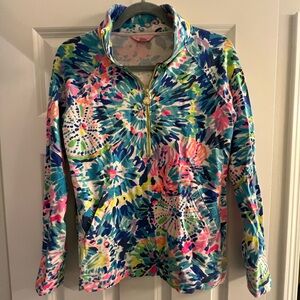 Lilly Pulitzer Multicolor Floral Zip-Up pullover